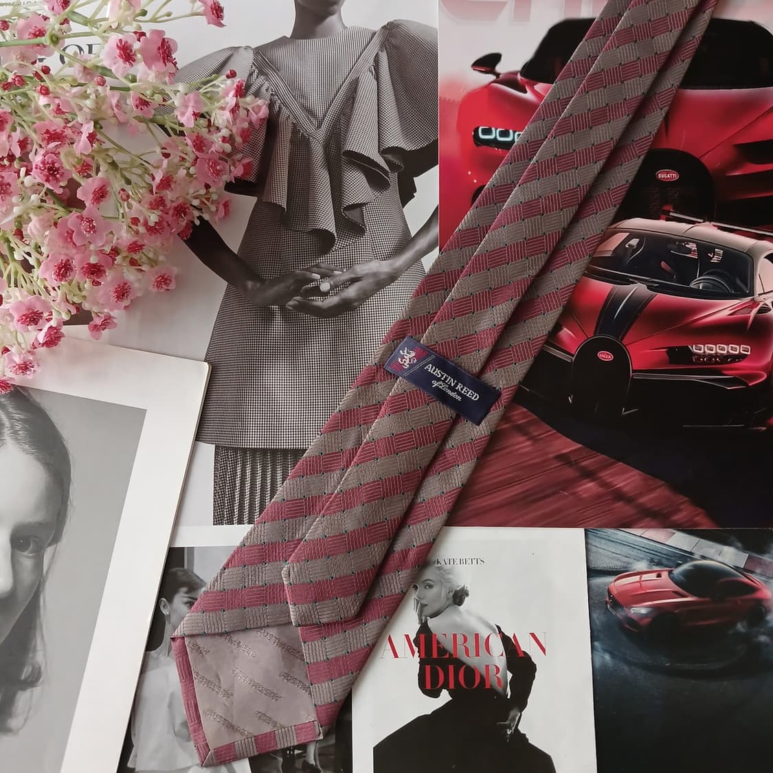 오스틴리드 실크 체크 패턴 넥타이 8cm A+등급 A19129
 상품이미지4