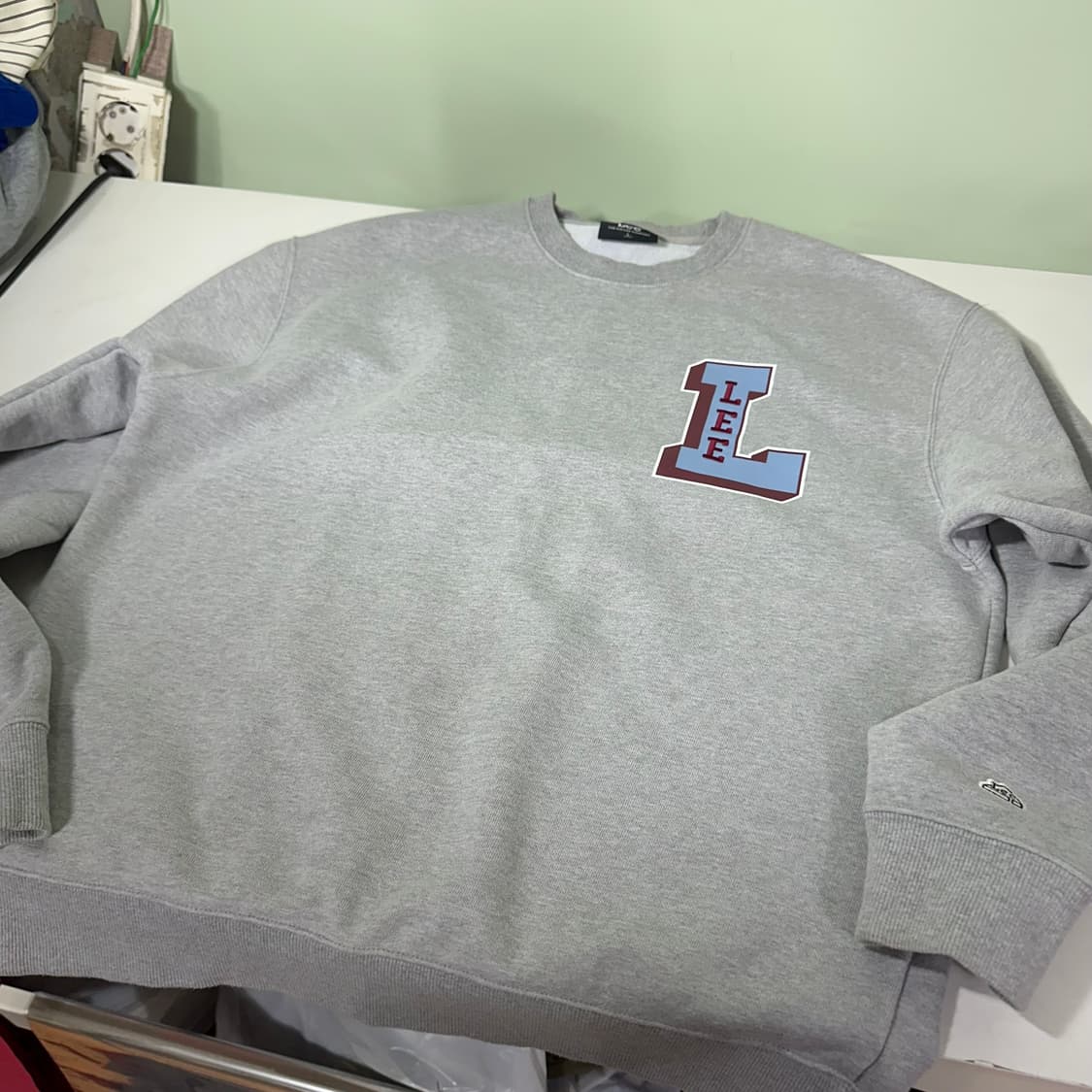 L 리 LEE 그레이 L로고 스웻셔츠 맨투맨 상품이미지3