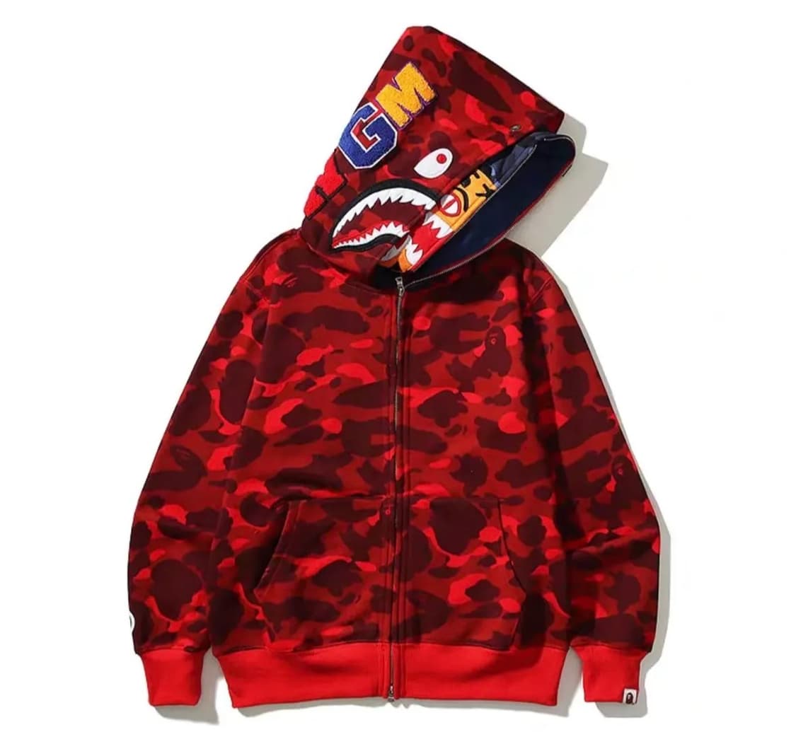 베이프 더블샤크후드 적계 xl 새상품 상품이미지1