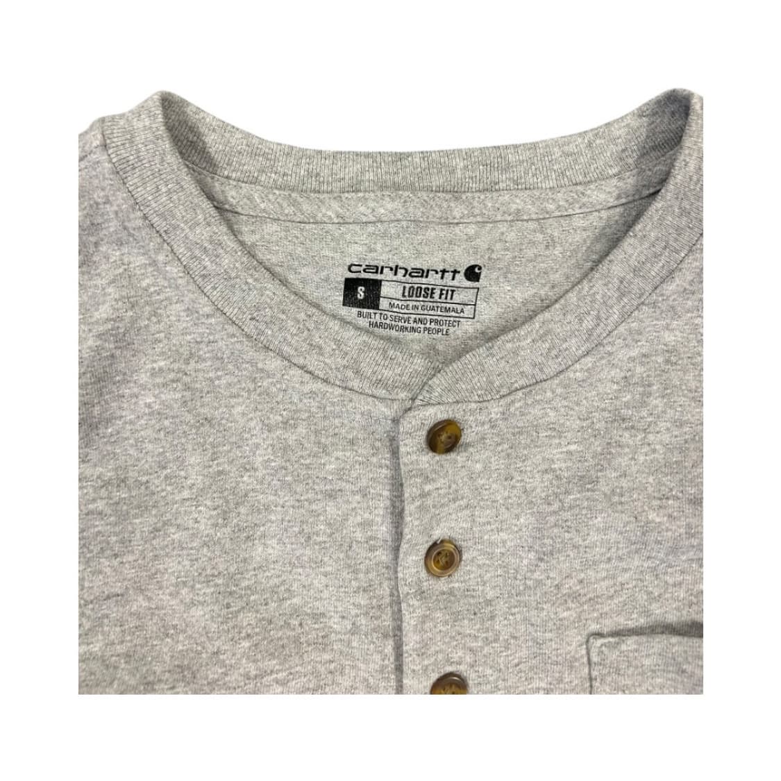 M-L) 칼하트 그레이 헨리넥 포켓 반팔 티셔츠 T-110 상품이미지3