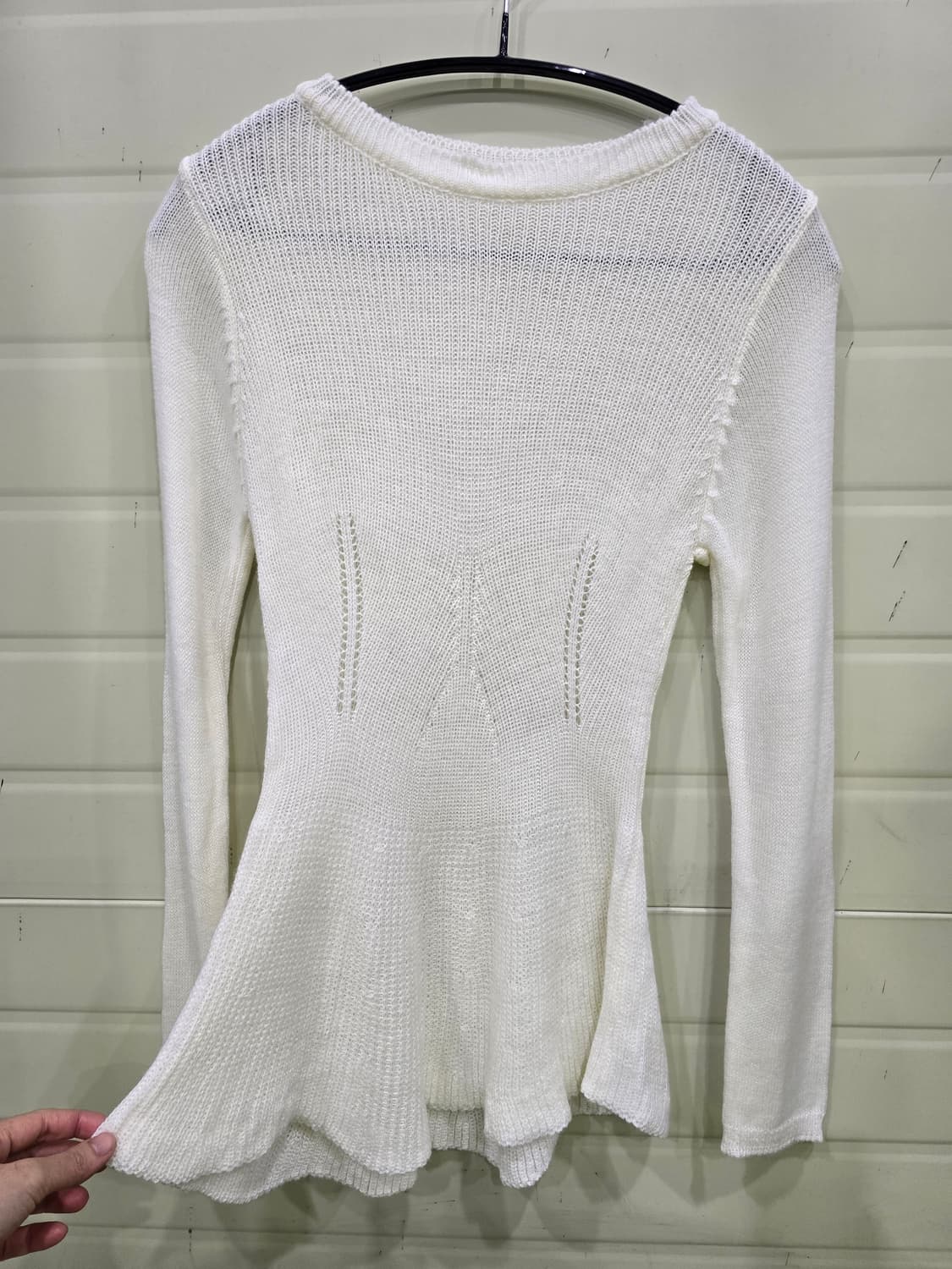 코디 화이트 긴팔 가디건 + 블랙 레이스 뷔스티에 세트 상품이미지4