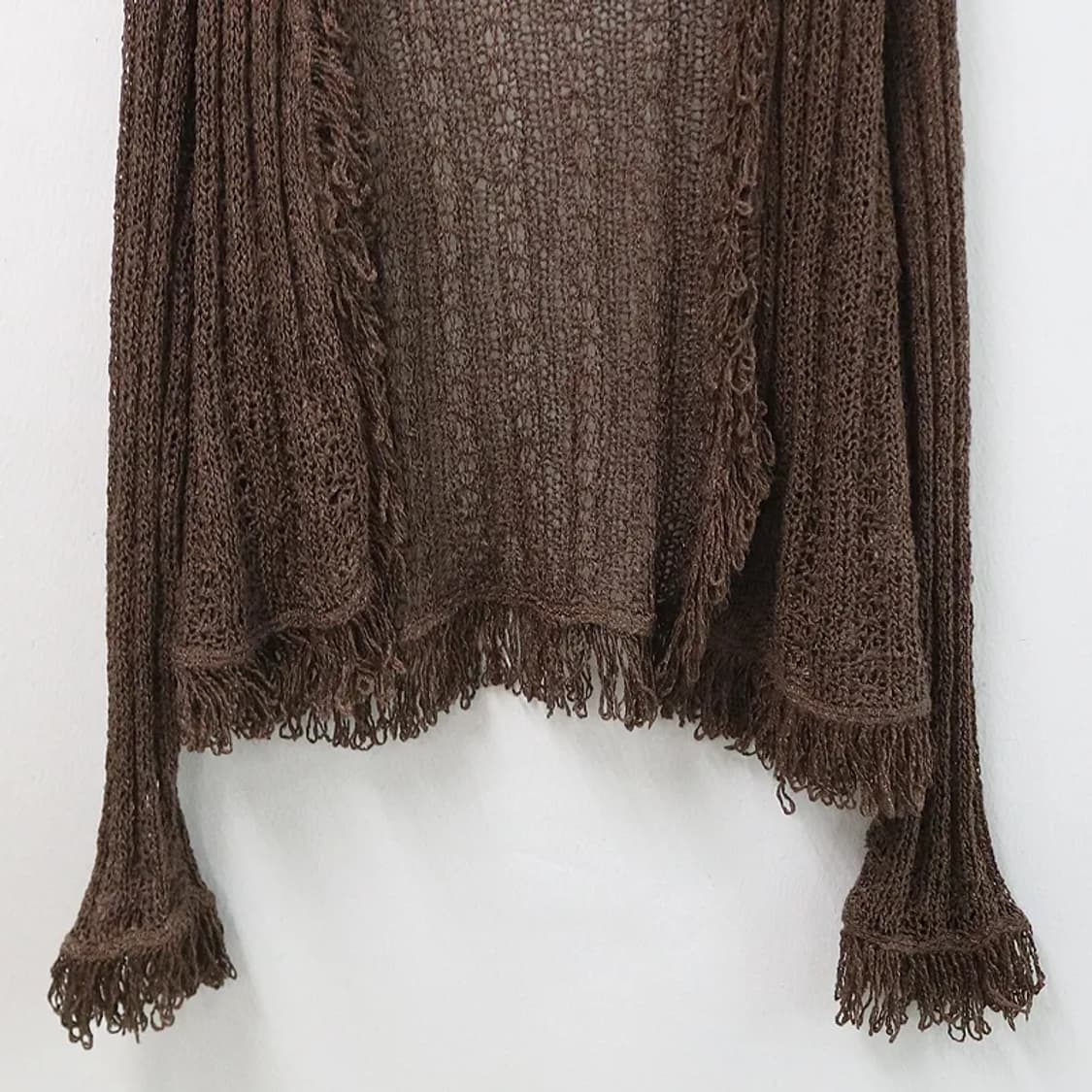 CREE 빈티지 브라운 니트 가디건 61387 상품이미지4