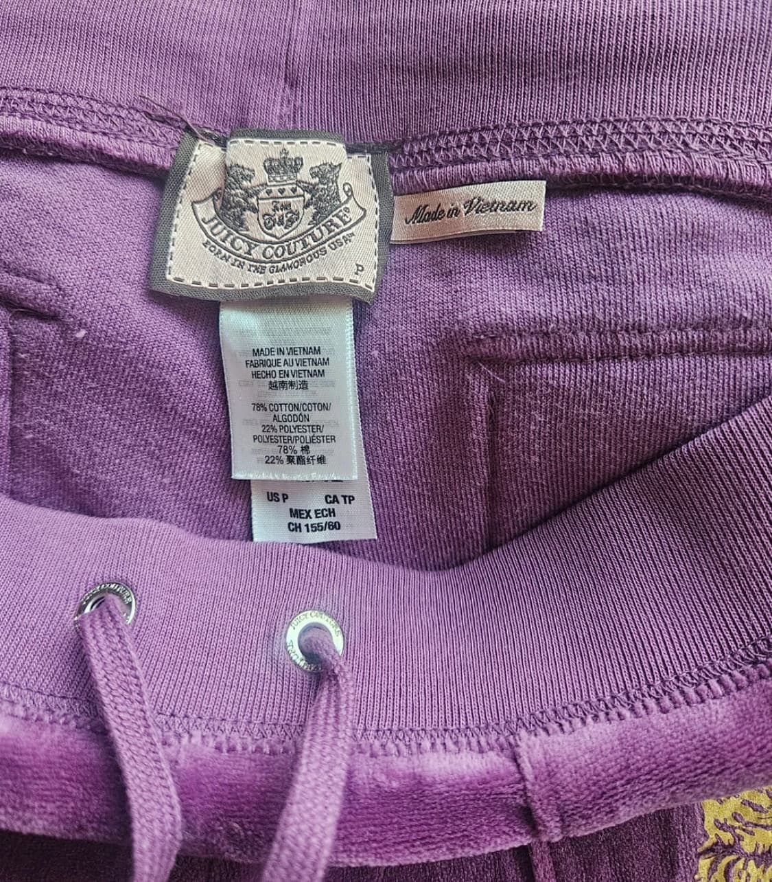 쥬시꾸뛰르 벨벳 트레이닝 세트 퍼플 상품이미지9