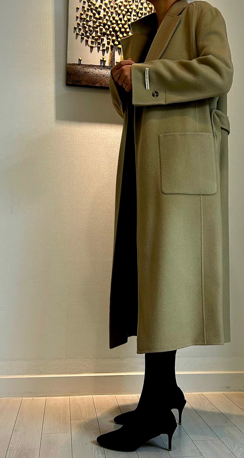 택포♦️새상품♦️핸드메이드 롱 코트 울코트 아우터 겨울 자켓 상품이미지3