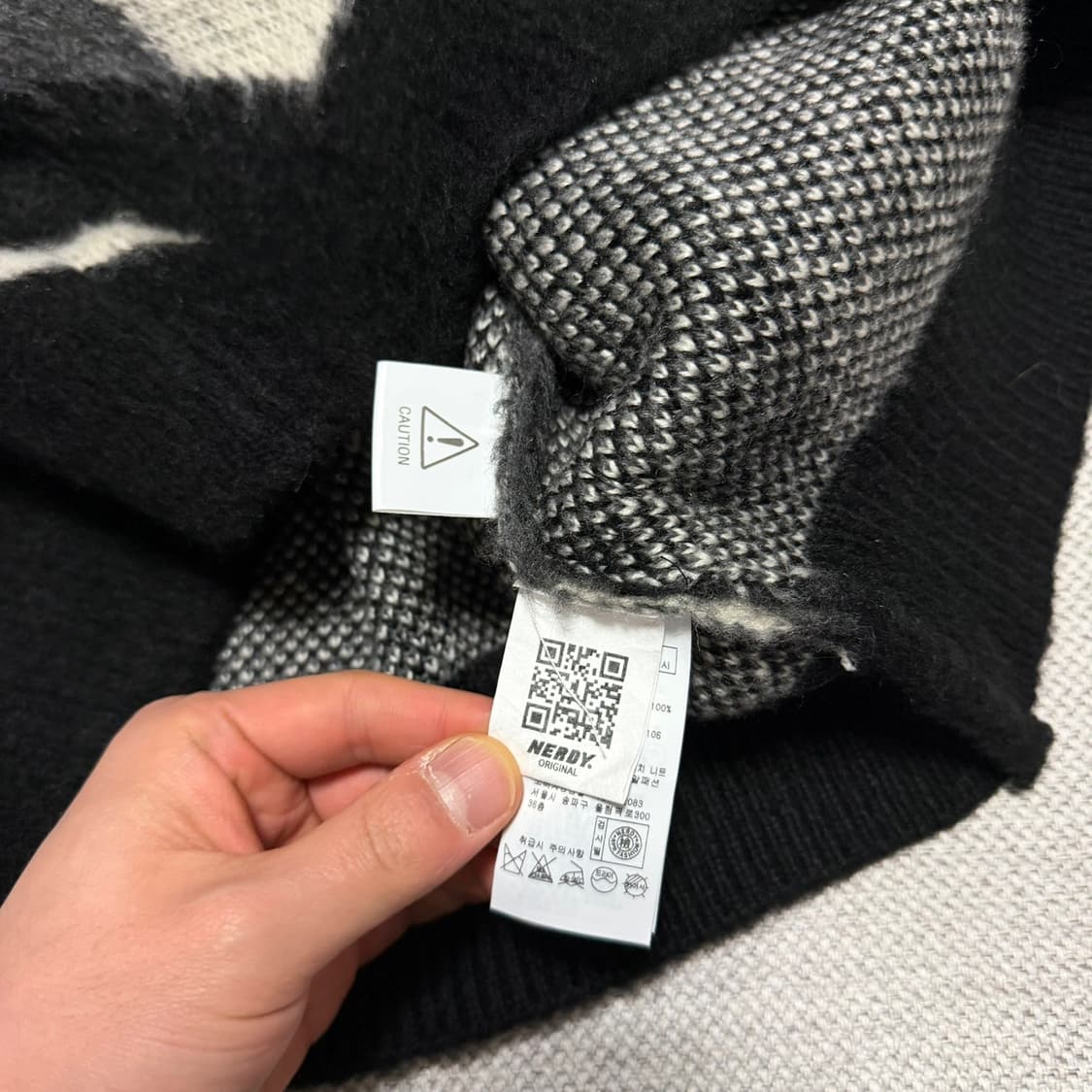 널디 NERDY 아가일 패턴 가디건 상품이미지3