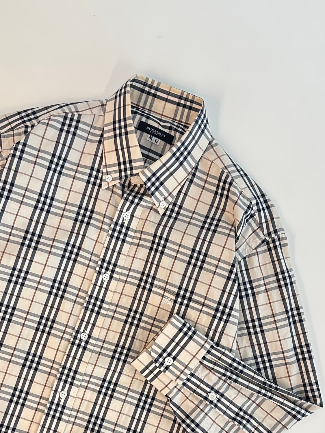 버버리 made in japan 체크 패턴 셔츠 (XL) 상품이미지1