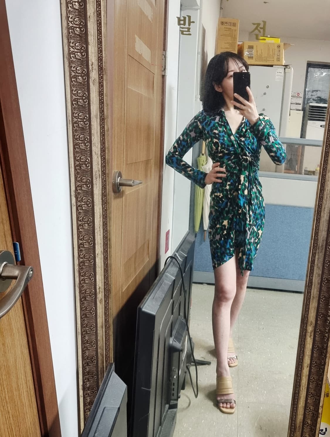 다이앤본퍼스텐버그 DVF 실크100 랩원피스 (표기0/55) 상태최상 상품이미지2