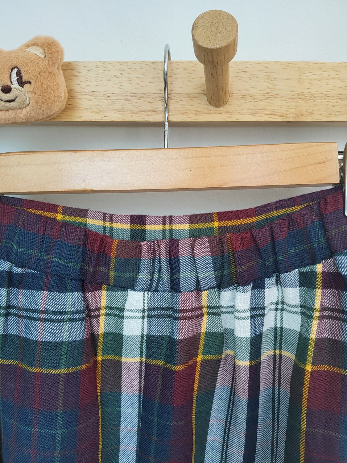 테치치 체크 롱스커트 상품이미지6