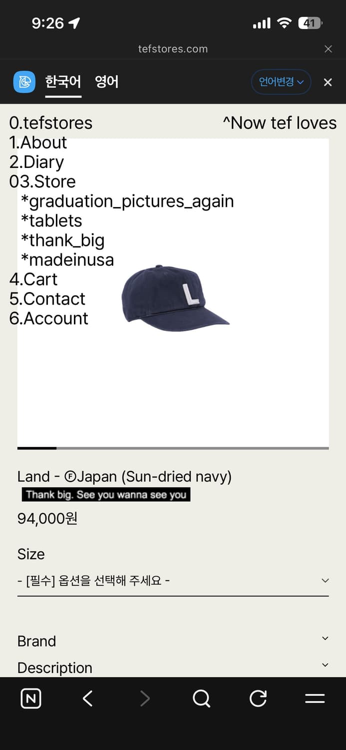 테프스토어즈 Land - ⒻJapan (Sun-dried navy) 상품이미지1