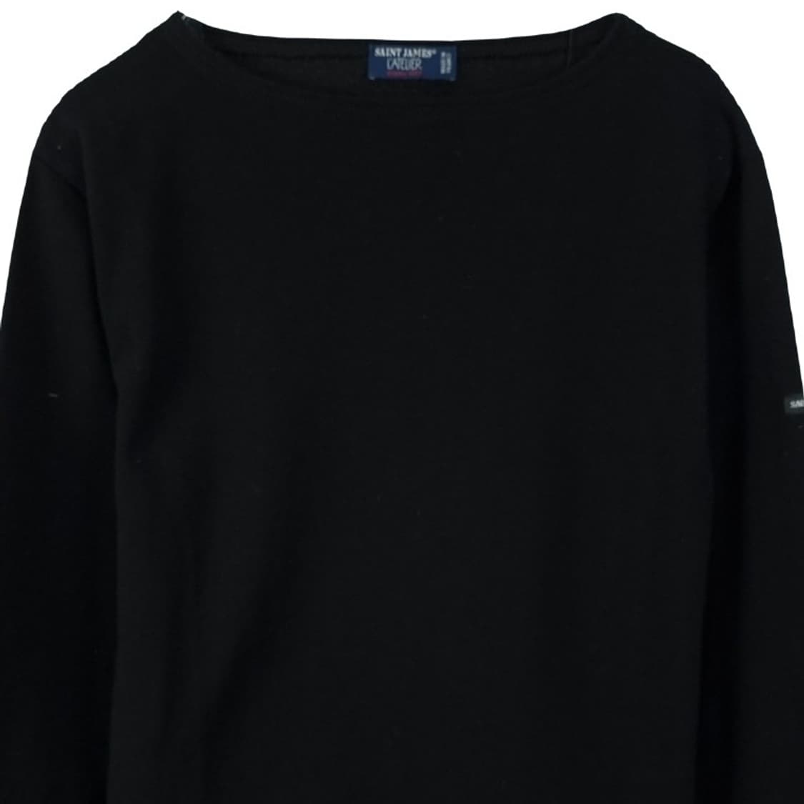 [세인트제임스] 루즈핏 보트넥 롱슬리브 긴팔티 블랙 M19683 상품이미지4
