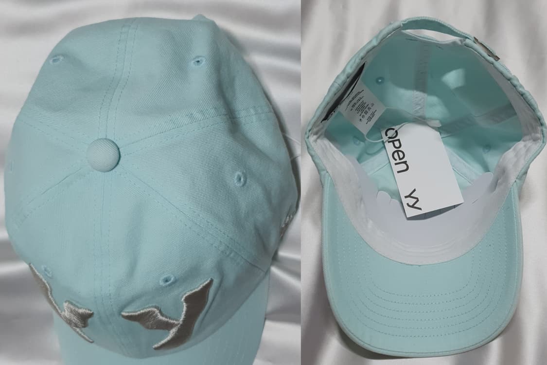 민트블루 그린 오픈와이와이 로고 볼캡 모자 상품이미지6
