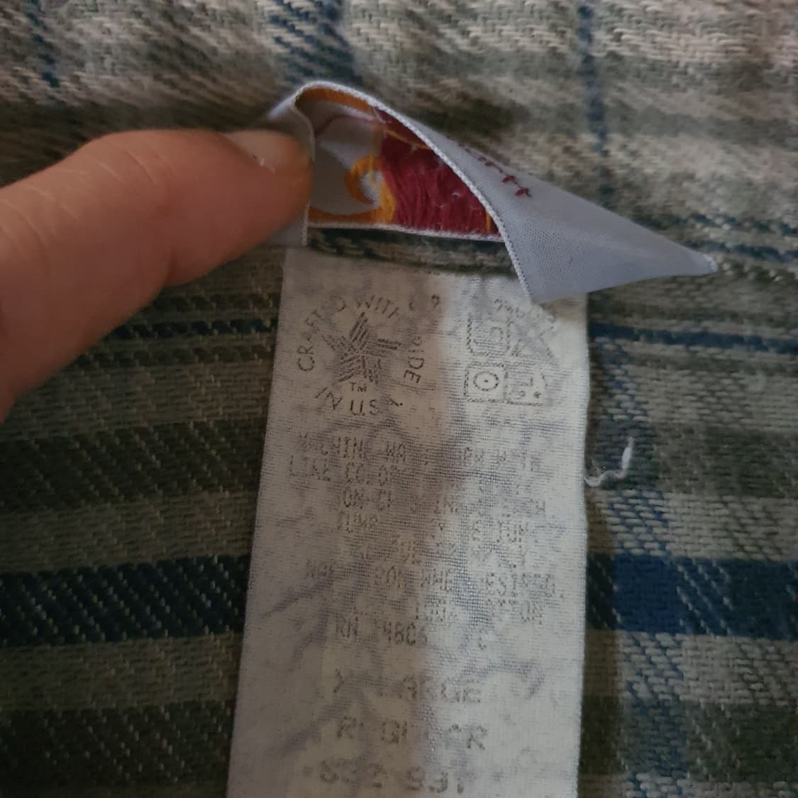 90s us made 칼하트 헤비웨이트  플라넬 셔츠 상품이미지6