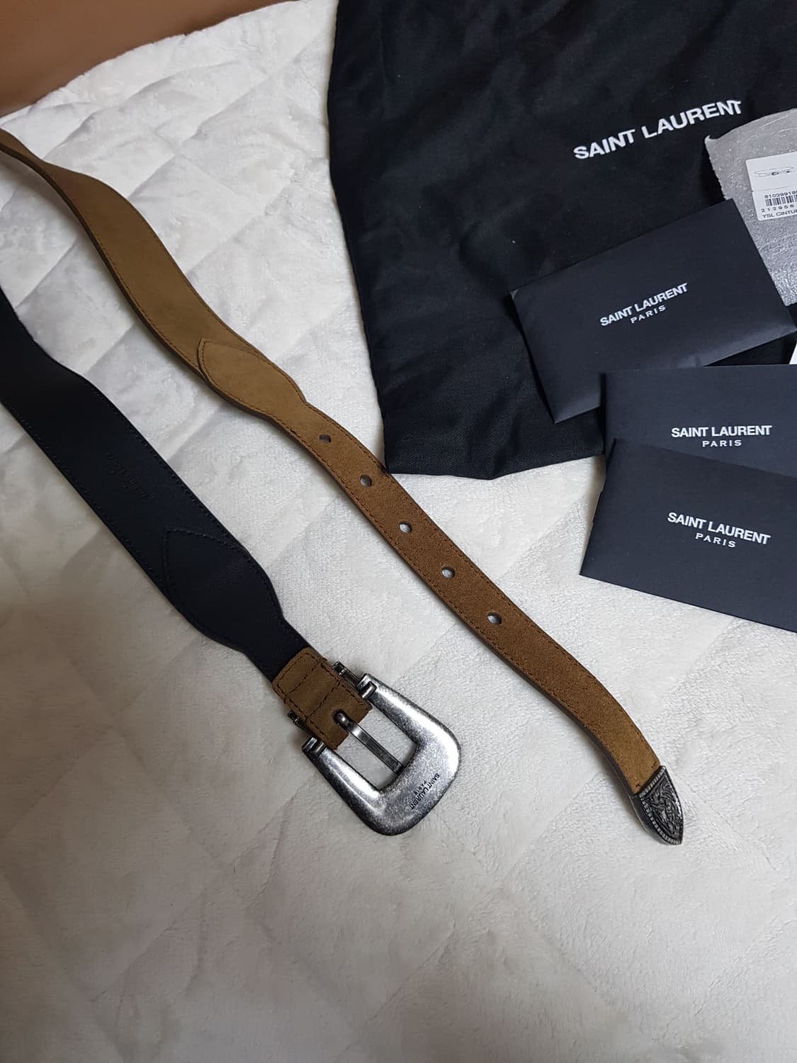 생로랑 스웨이드 웨스턴 벨트 상품이미지3