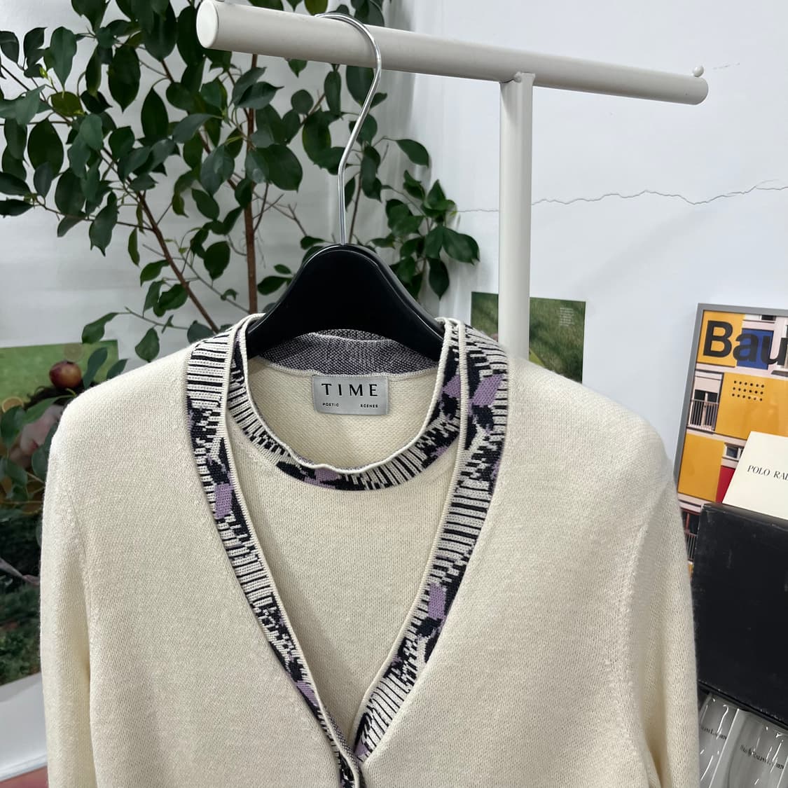 타임 우먼 캐시미어 블렌드 베스트/가디건 세트 F(90) 상품이미지2