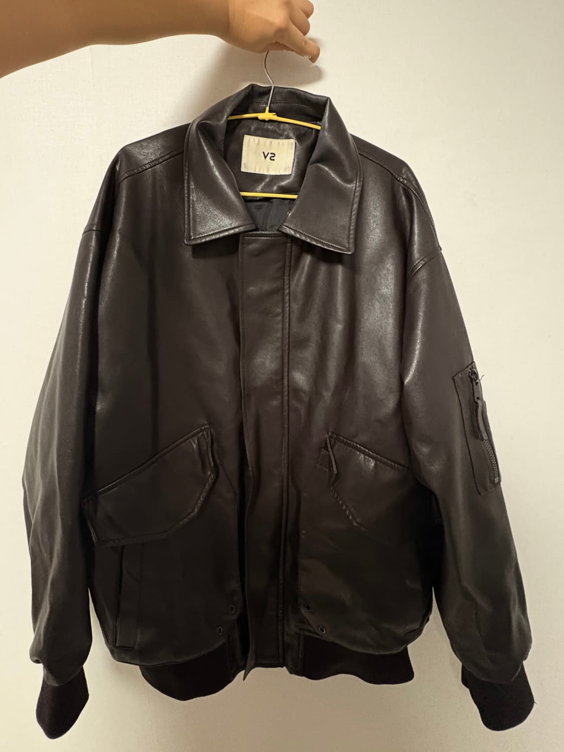 블루종 레더자켓 브라운 상품이미지1