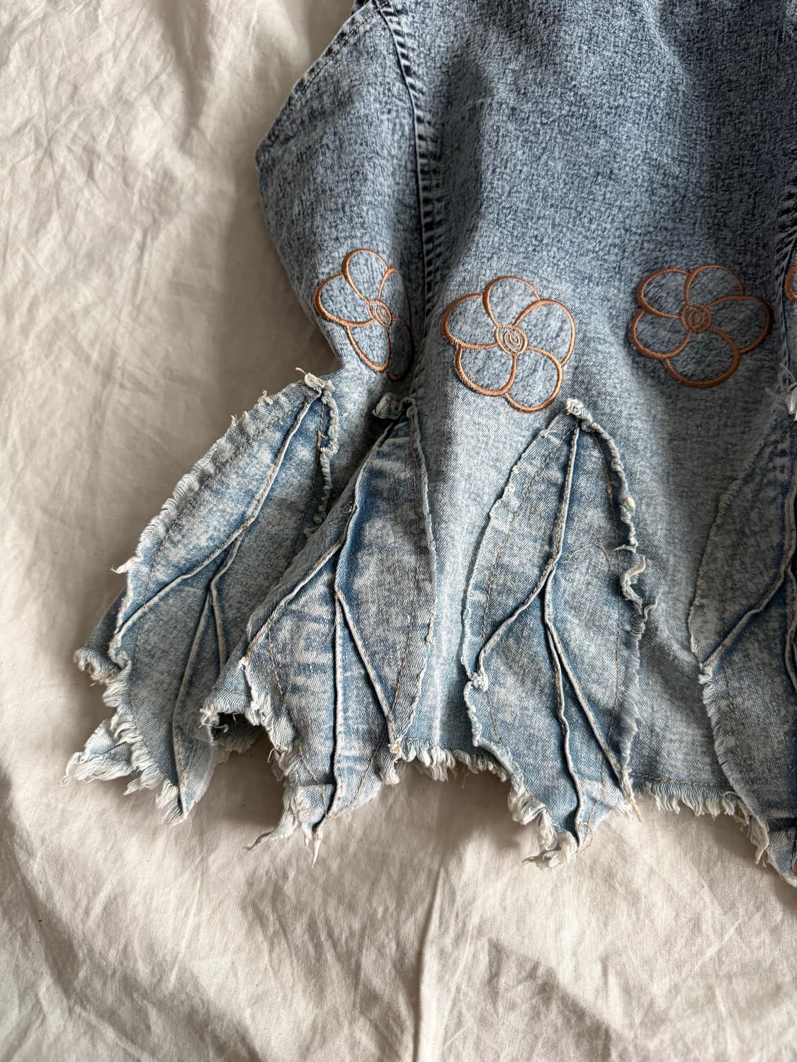 2000’s 00’s y2k 페어리 데님 홀터 베스트 상품이미지6