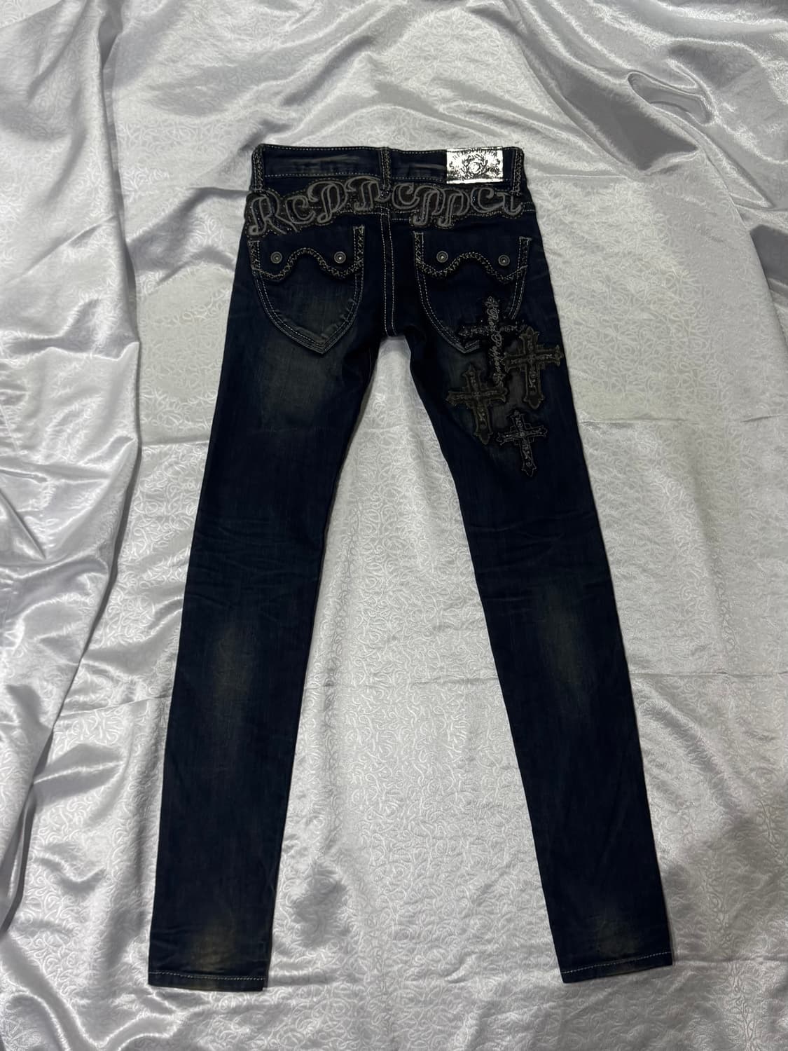 “red pepper” cross designed denim jeans 상품이미지6