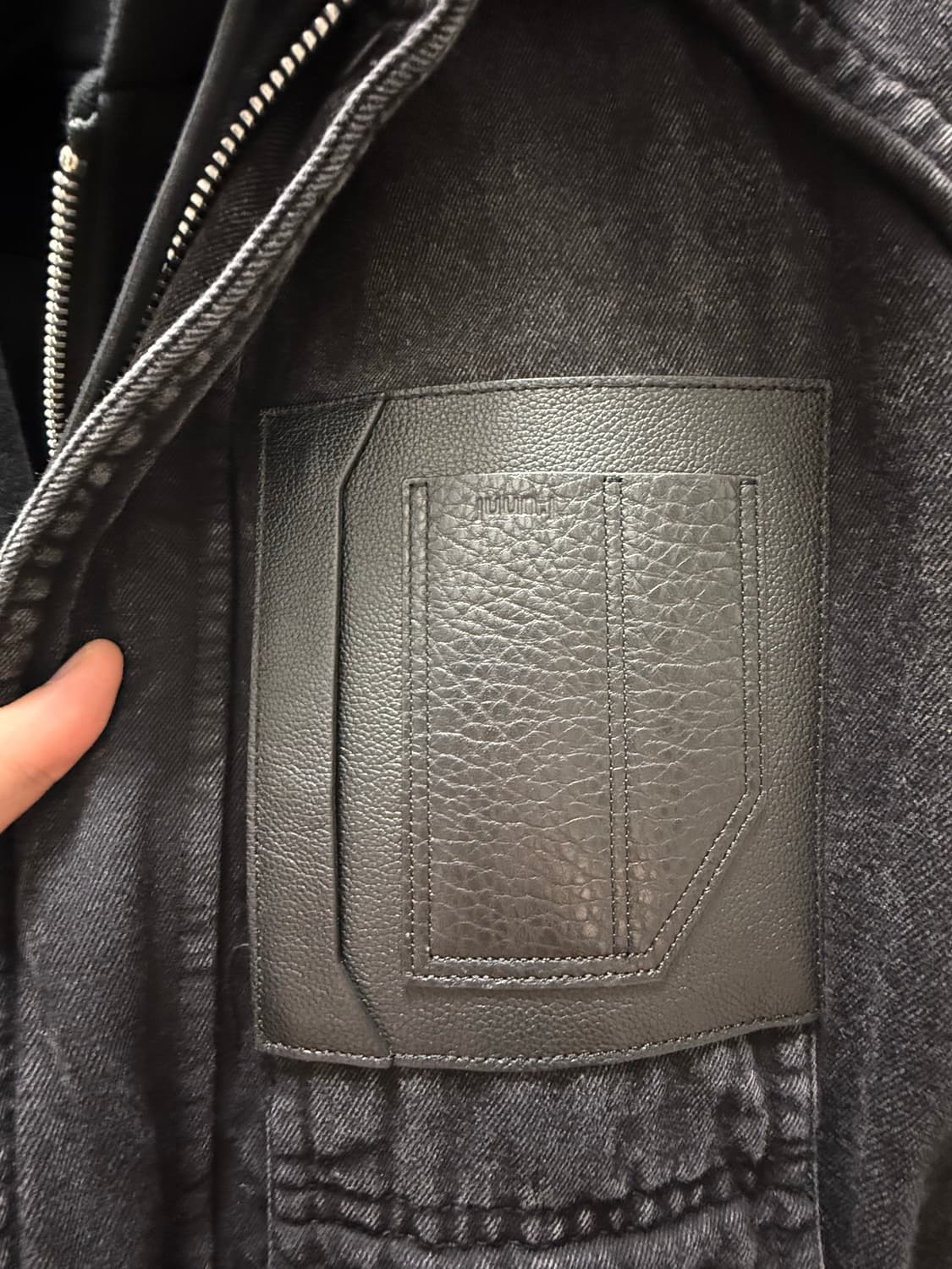 24fw  준지 흑청 데님 후드마원 48 상품이미지3