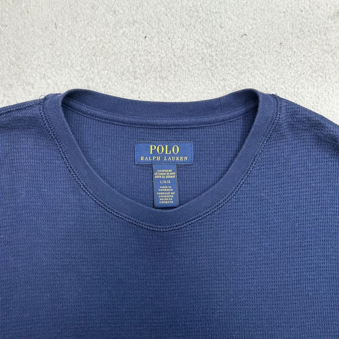 폴로랄프로렌 베어 코튼 와플 롱슬리브 티셔츠 L 상품이미지4