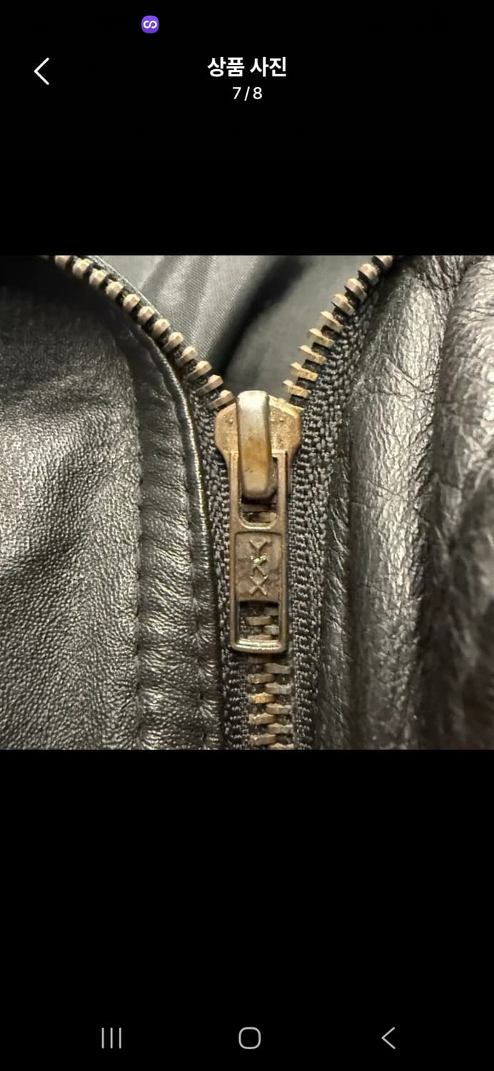 [정품/M]  h.b leather 블랙 가죽 봄버 자켓 c1 상품이미지7