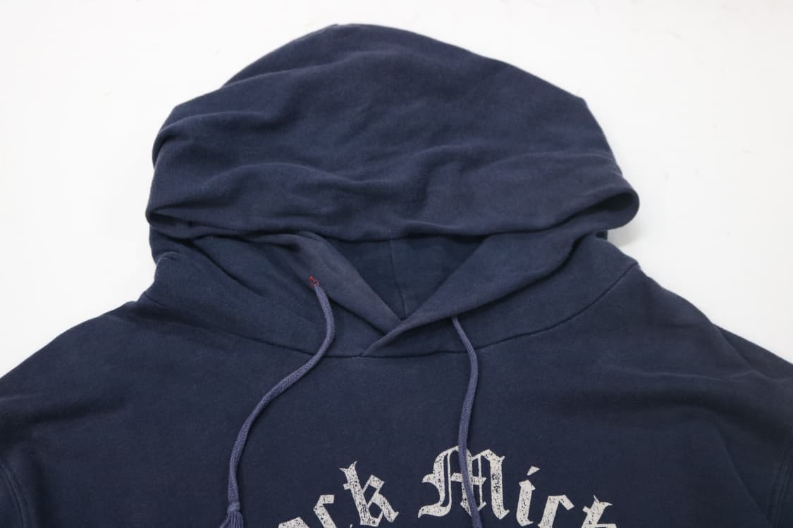 디즈니 빈티지 락 미키 런던 투어 네이비 후드 티셔츠 상품이미지4