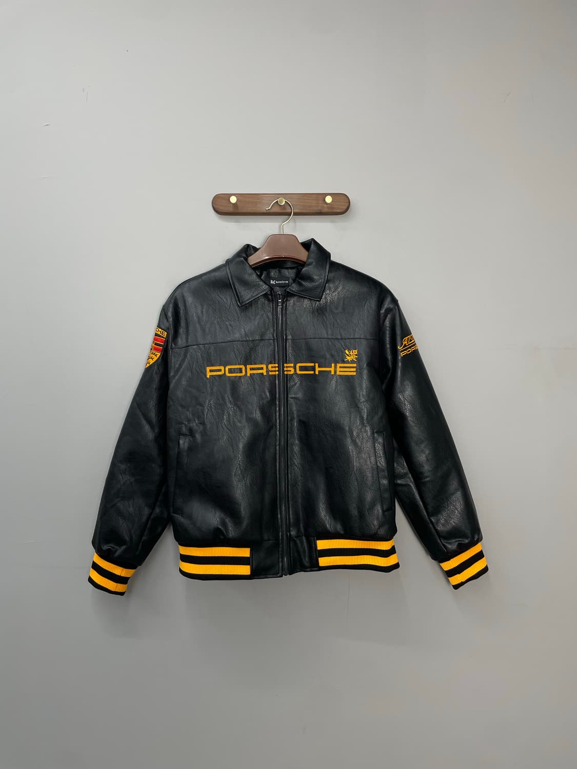 포르쉐 빅패치로고 레더자켓 H1383 상품이미지2