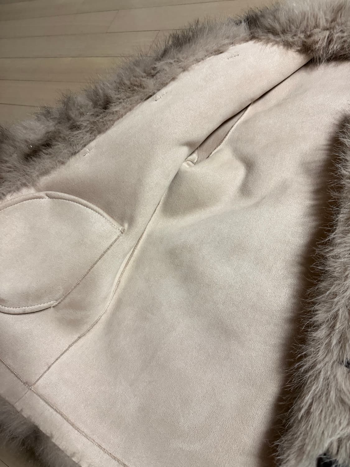 퍼자켓 퍼코트 더플코트 베이지  상품이미지2