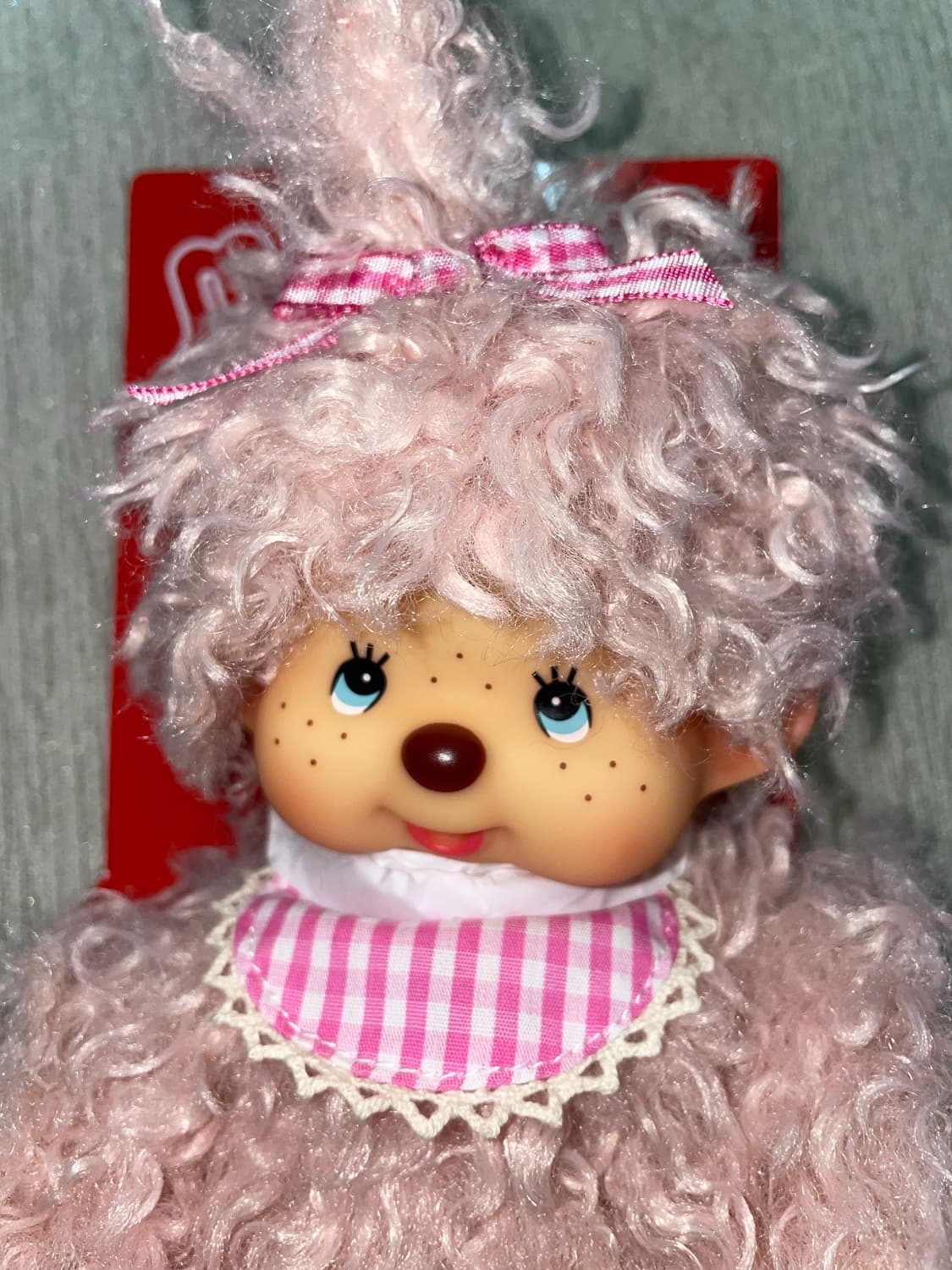 [새상품]신상 모코모코 몬치치 핑크 곱슬 몬치치인형 상품이미지4