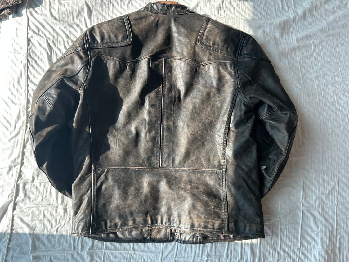 rrl 더블알엘 레더 모토 자켓 m 상품이미지7