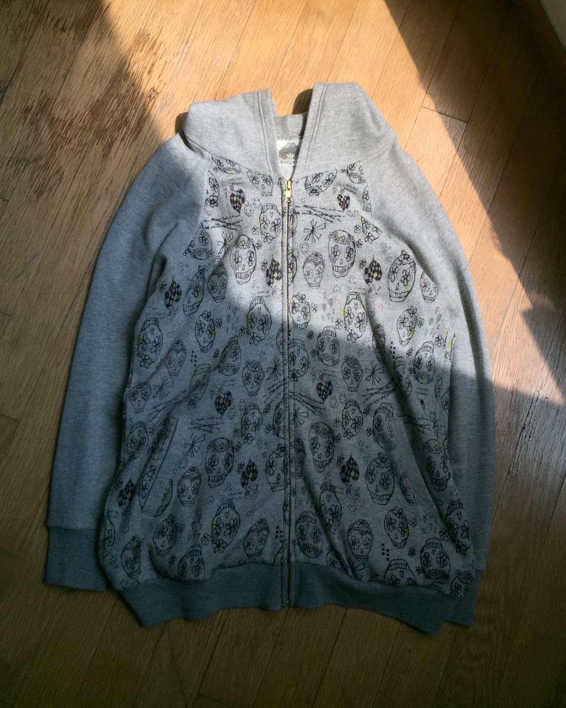 Scolar Y2K skull print hoodie 상품이미지5