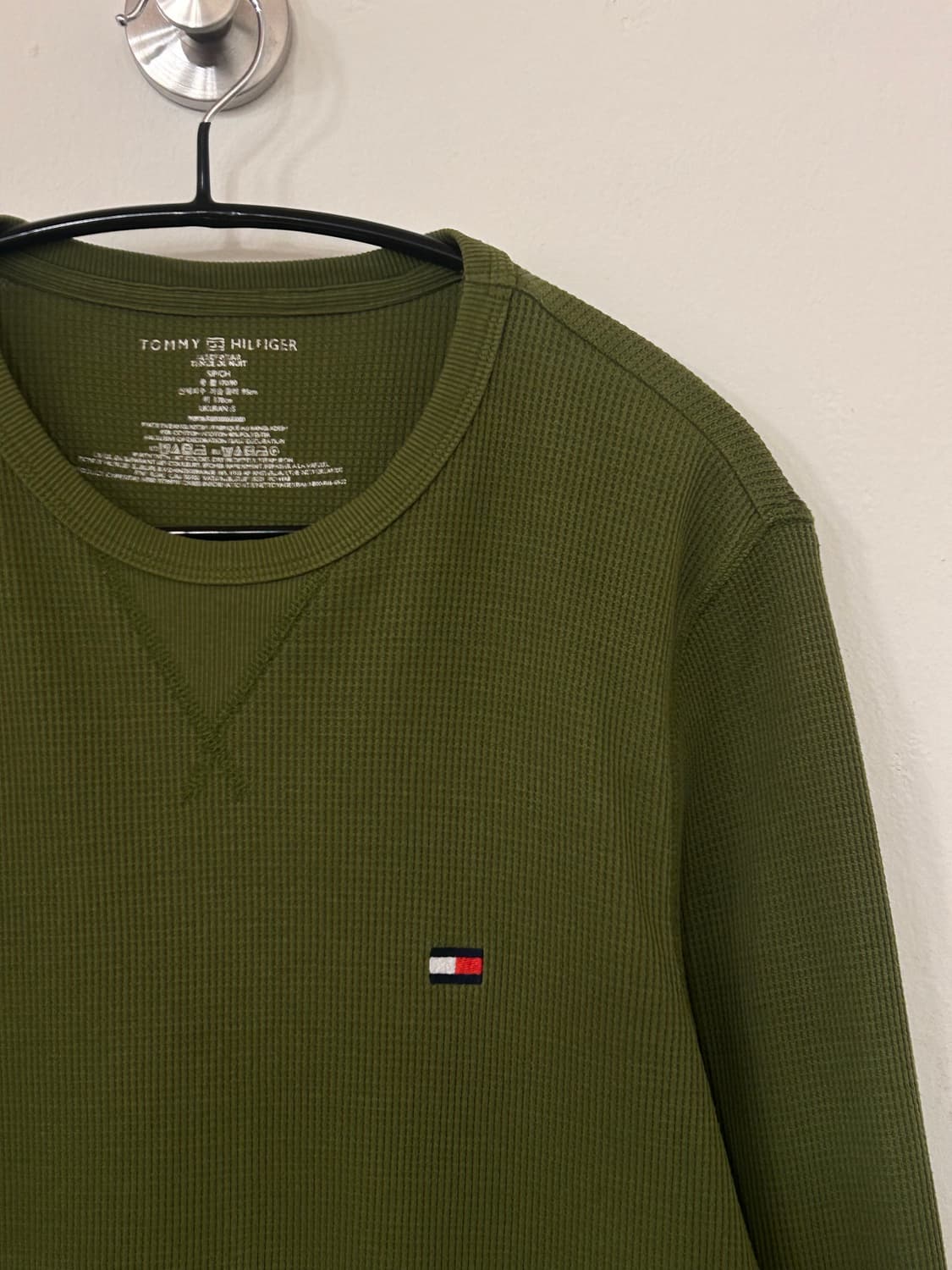 타미힐피거 올리브색 와플 긴팔 티셔츠 S (90) 상품이미지4