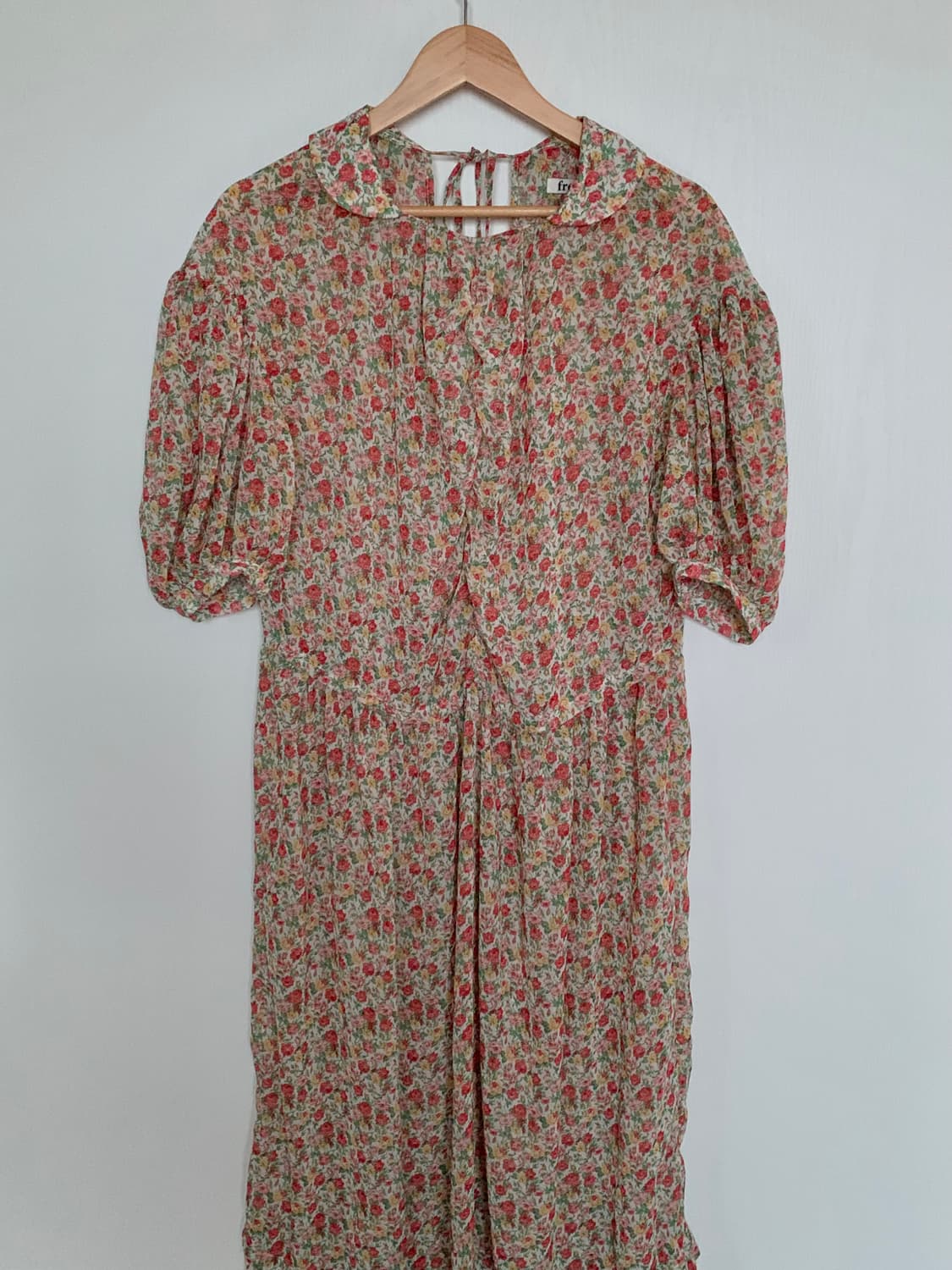 프레클 플라워 백 오픈 쉬폰 드레스 원피스 상품이미지3