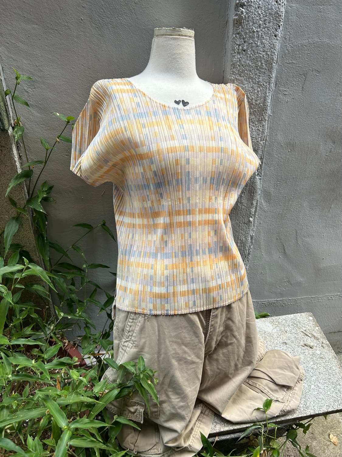 *레어* 이세이미야케 pleats please 옐로우 탑 상품이미지5