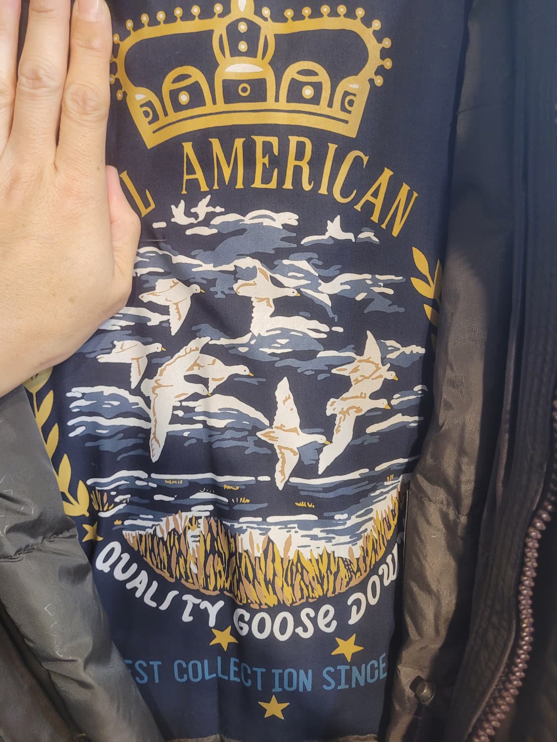 All American 천연가죽 구스다운 코트 100 상품이미지6