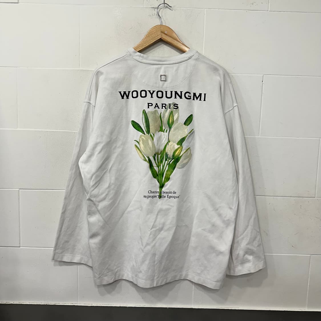 우영미 플라워 백 로고 롱슬리브 상품이미지8