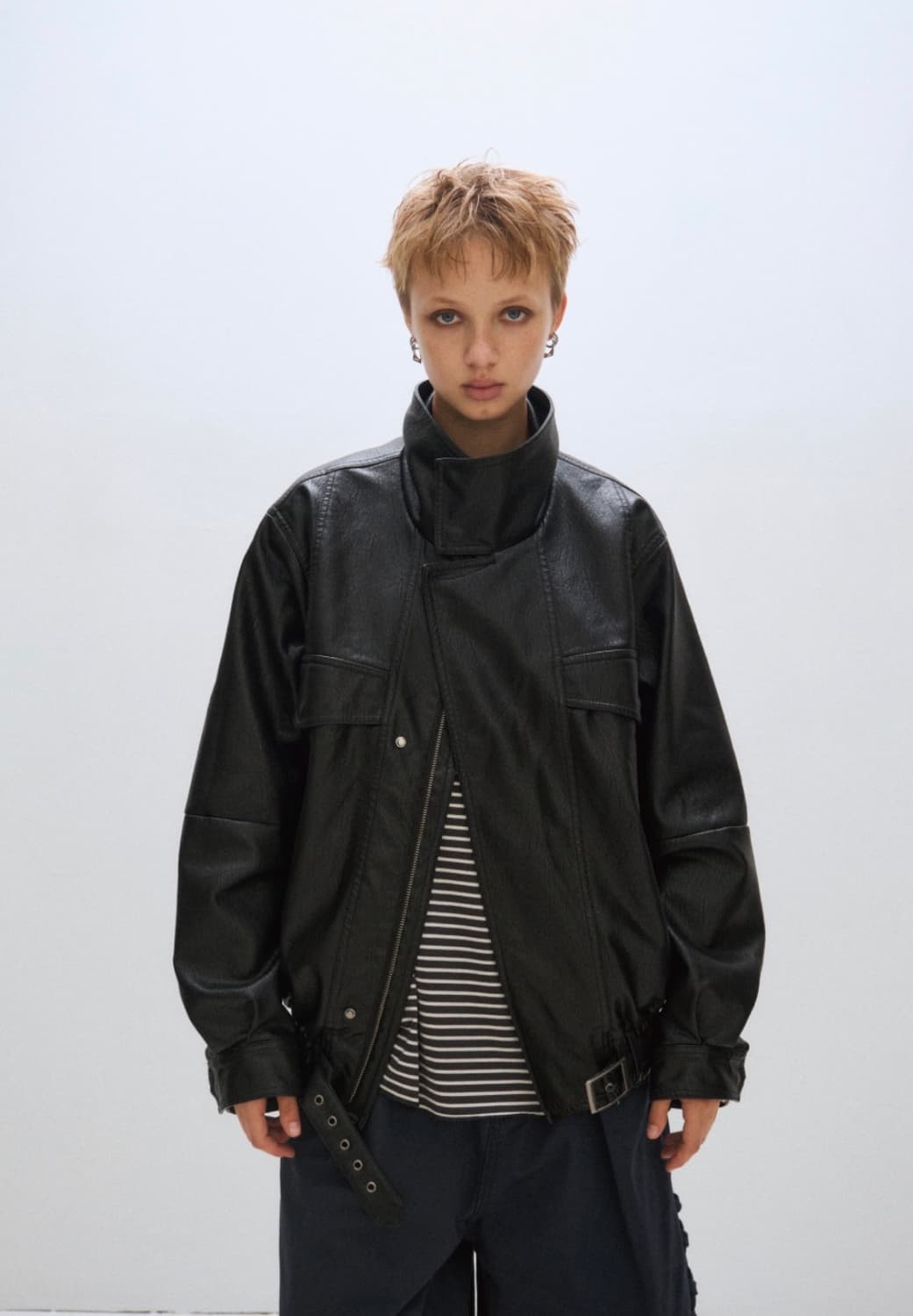 플리즈 프로젝트 비건 레더 플라이트 자켓 레더 상품이미지1