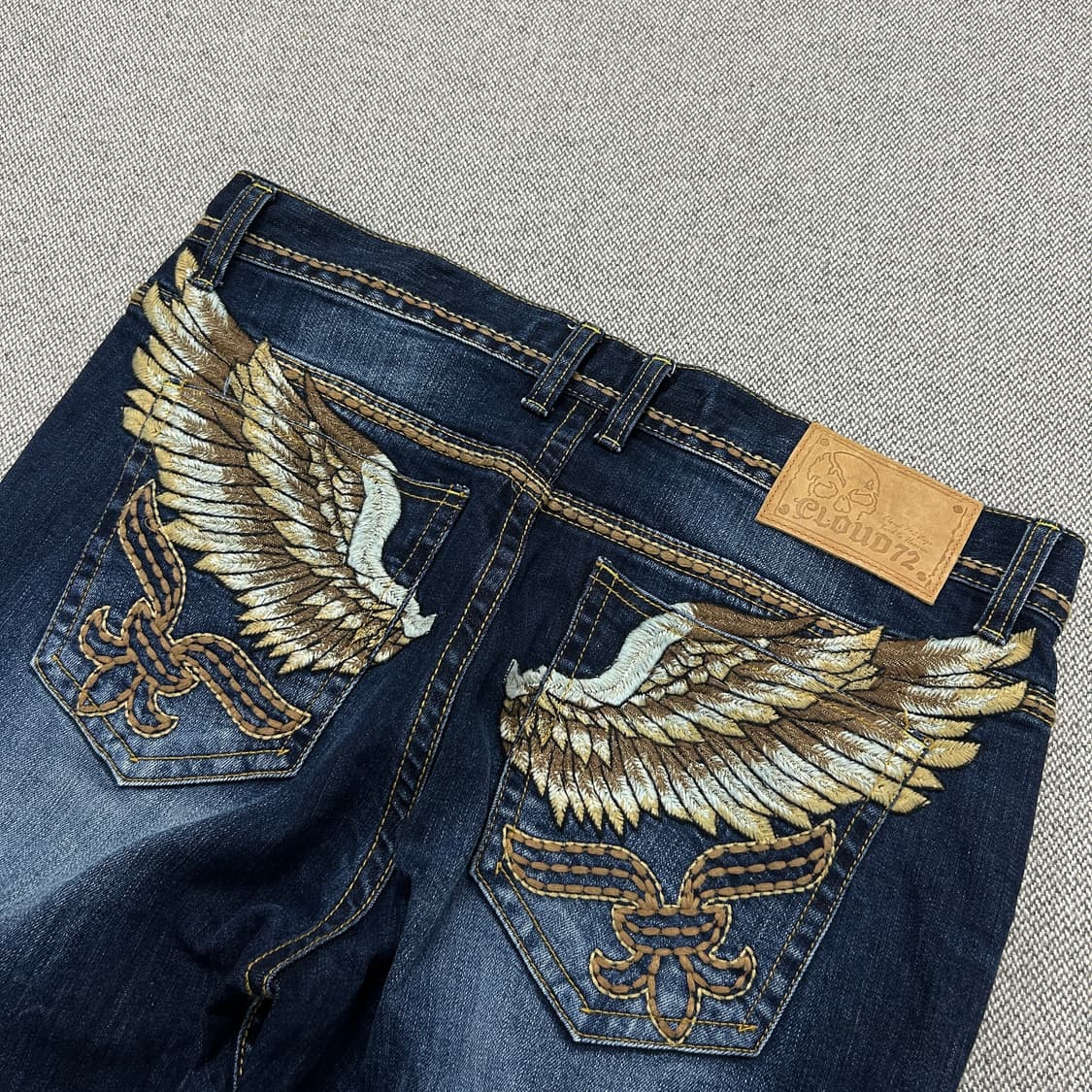 클라우드72 빈티지 자수 엔젤 데님팬츠(36) 상품이미지2