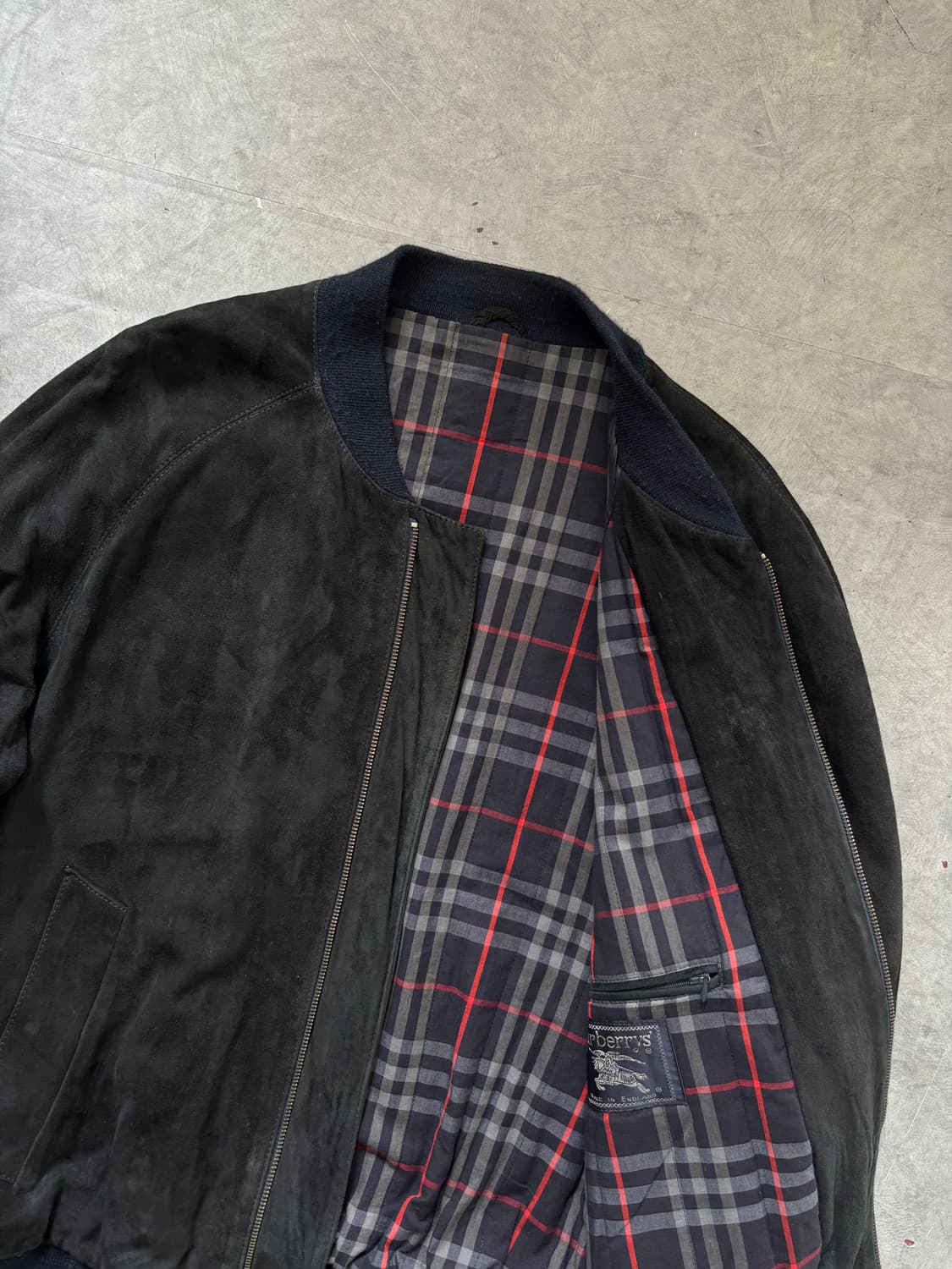 Burberry 버버리 딥네이비 스웨이드 봄버 자켓 상품이미지7