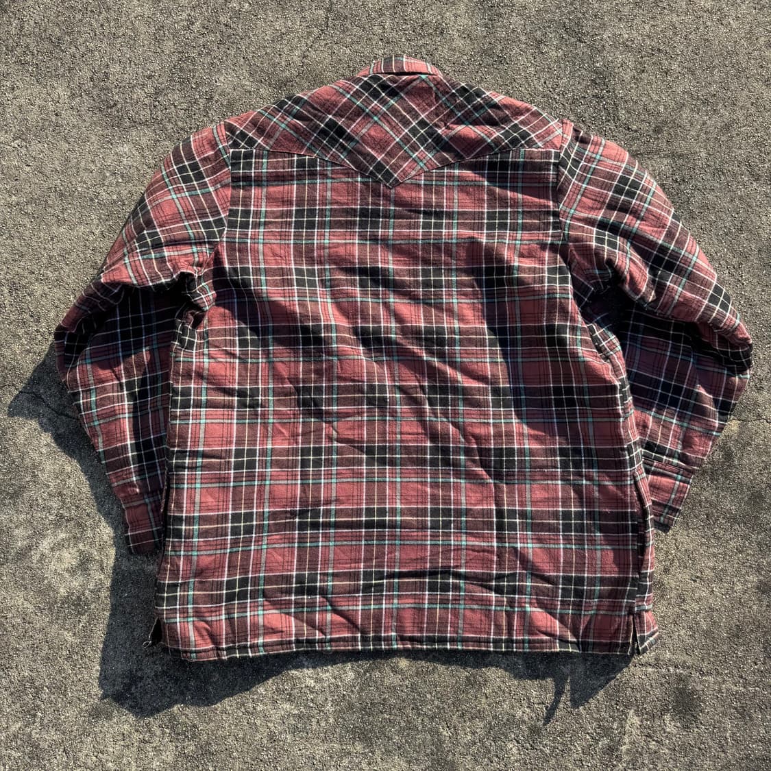 [L~XL] Wrangler 랭글러 누빔 체크 셔츠 자켓 상품이미지2