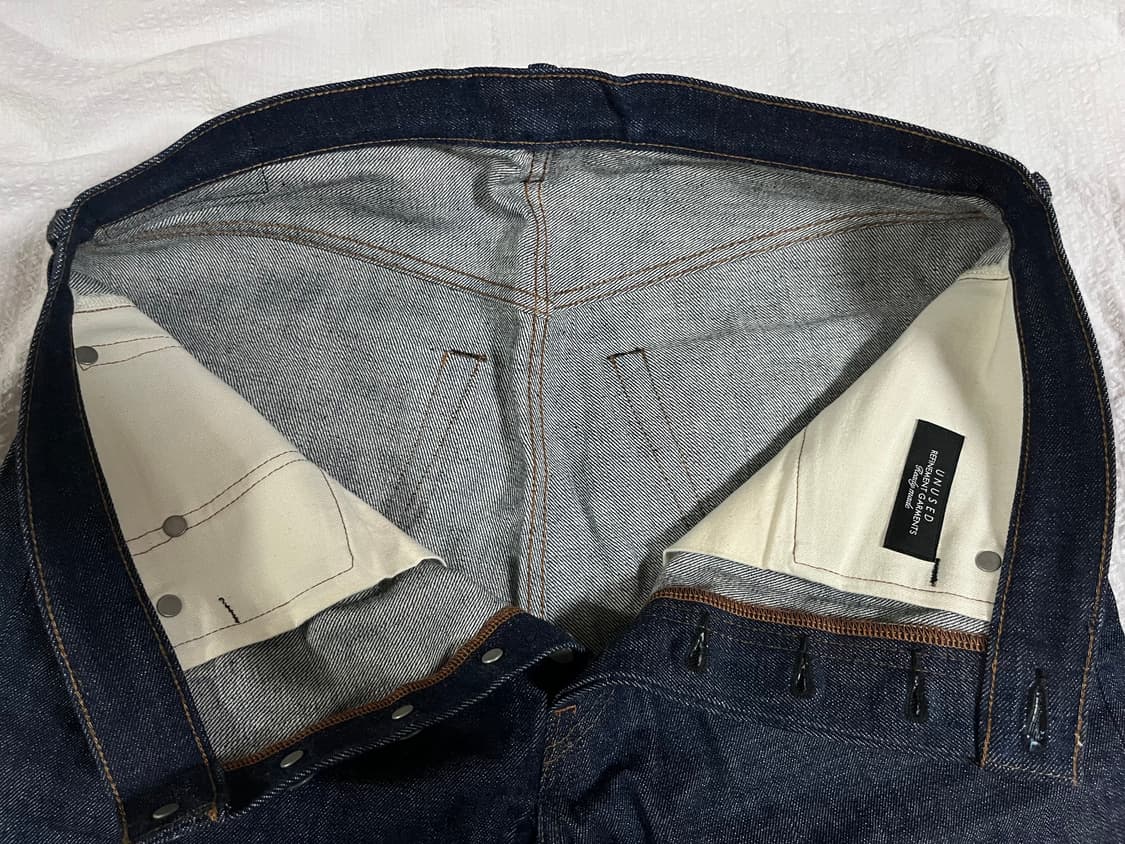 (3)언유즈드 UNUSED 셀비지 생지 데님 팬츠 상품이미지6