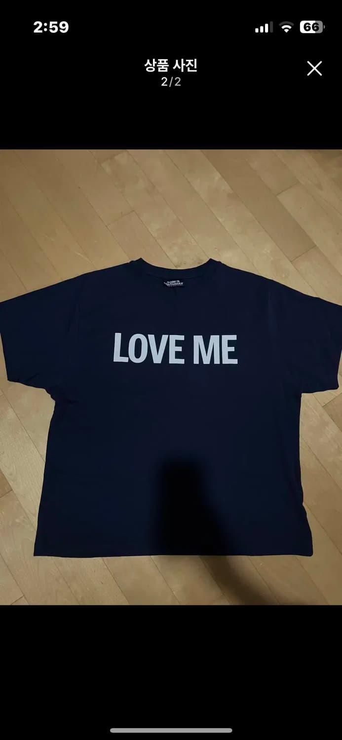 톰스벌스데이 러브미 하프 티셔츠 네이비 2사이즈 상품이미지2