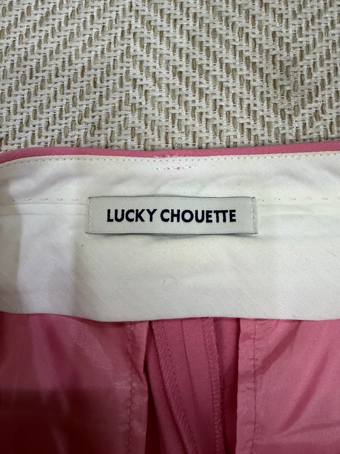 정품) 럭키슈에뜨 리본 단추 장식 바지 36(28) 상품이미지6