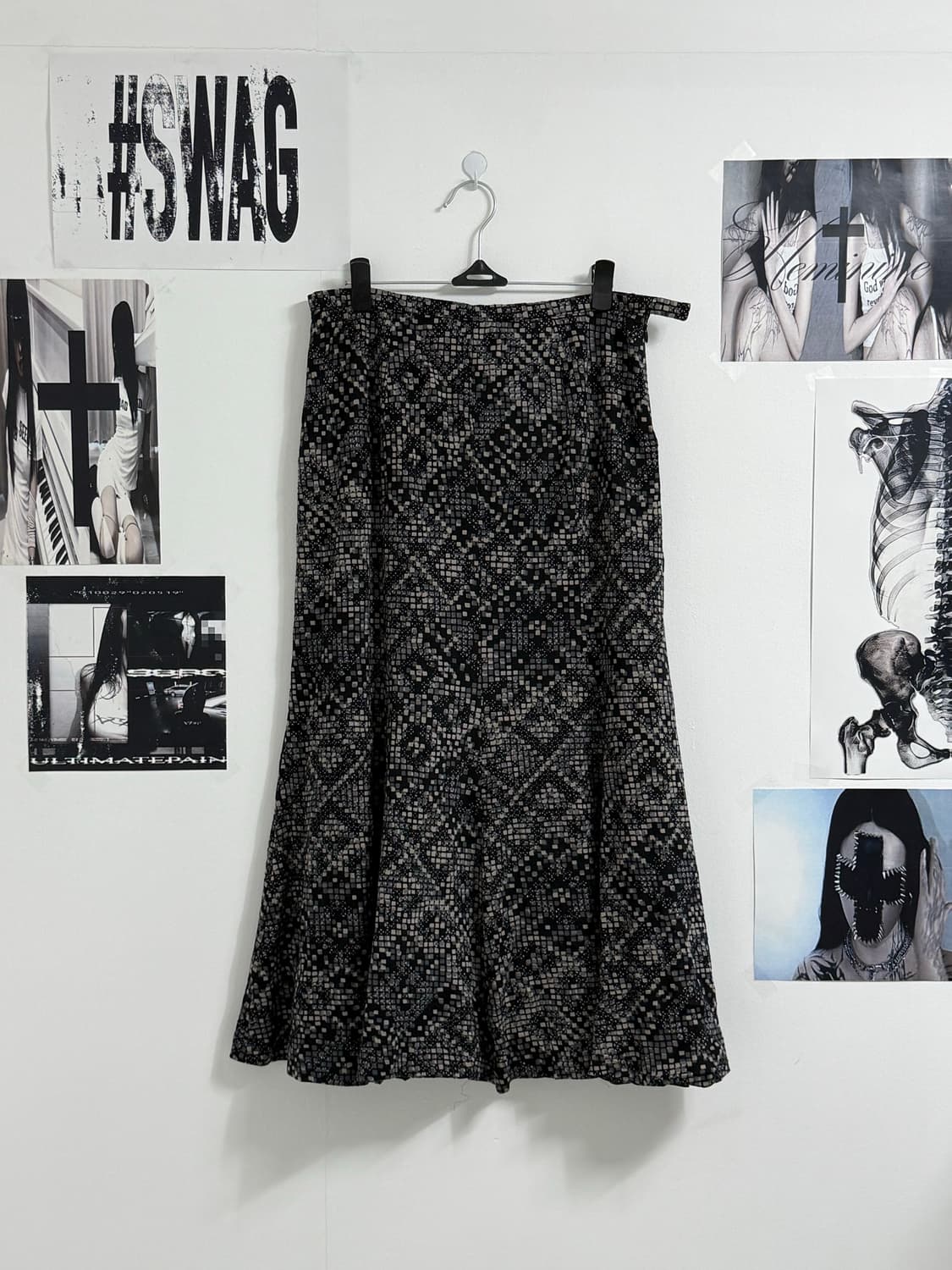 Oriental mood pattern long skirt 상품이미지1