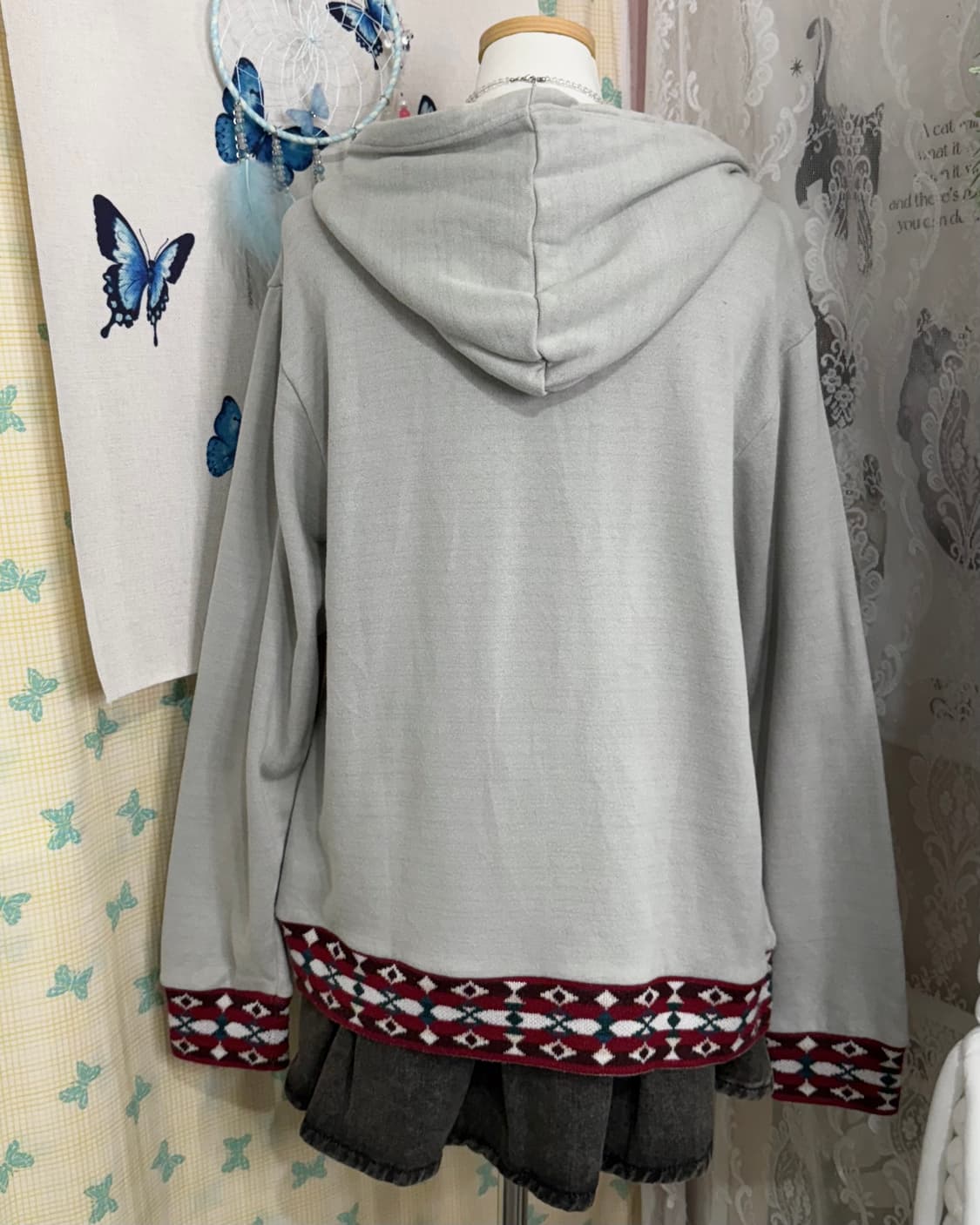 민트 에스닉 투웨이 후드 집업 상품이미지9