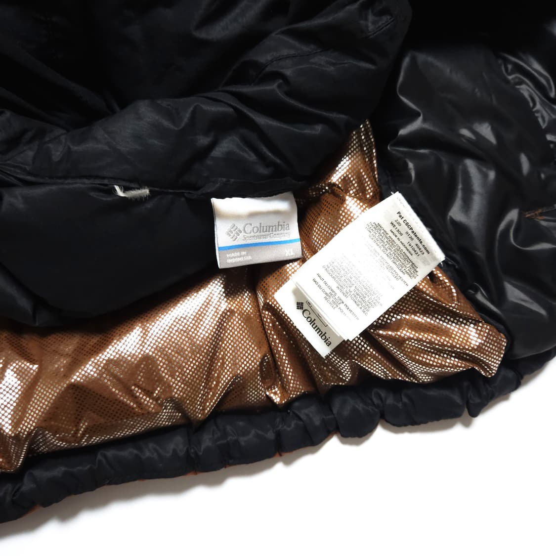 컬럼비아 옴니히트 구스다운 패딩 베스트 조끼 브라운오렌지 상품이미지6