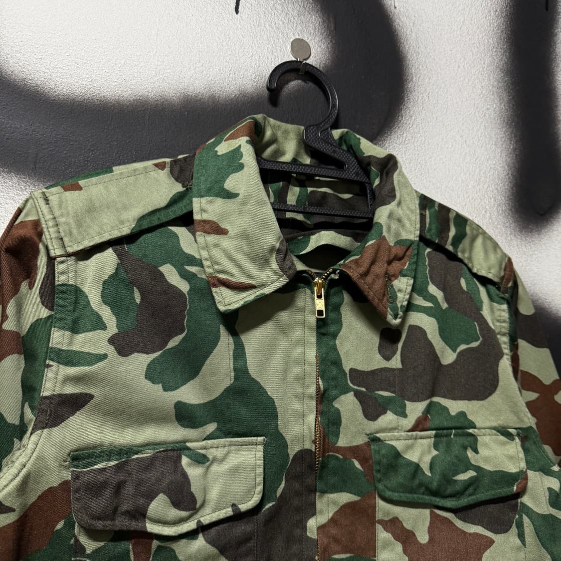 1919s Japanese 일본 밀리터리 군납용 우드랜드 카모 자켓 상품이미지3