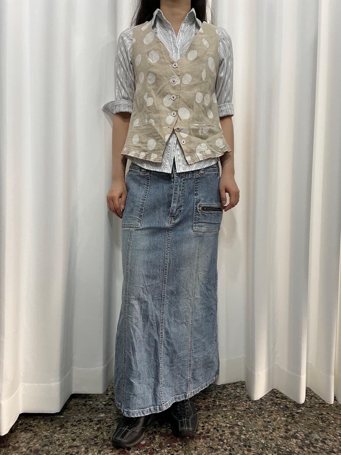 eddie bauer denim long skirt 상품이미지2