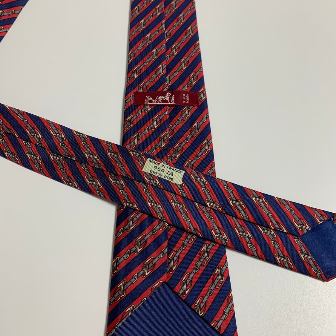 에르메스(HERMES) 스트라이프 넥타이 기하학적패턴 A+ 최상급 상품이미지7