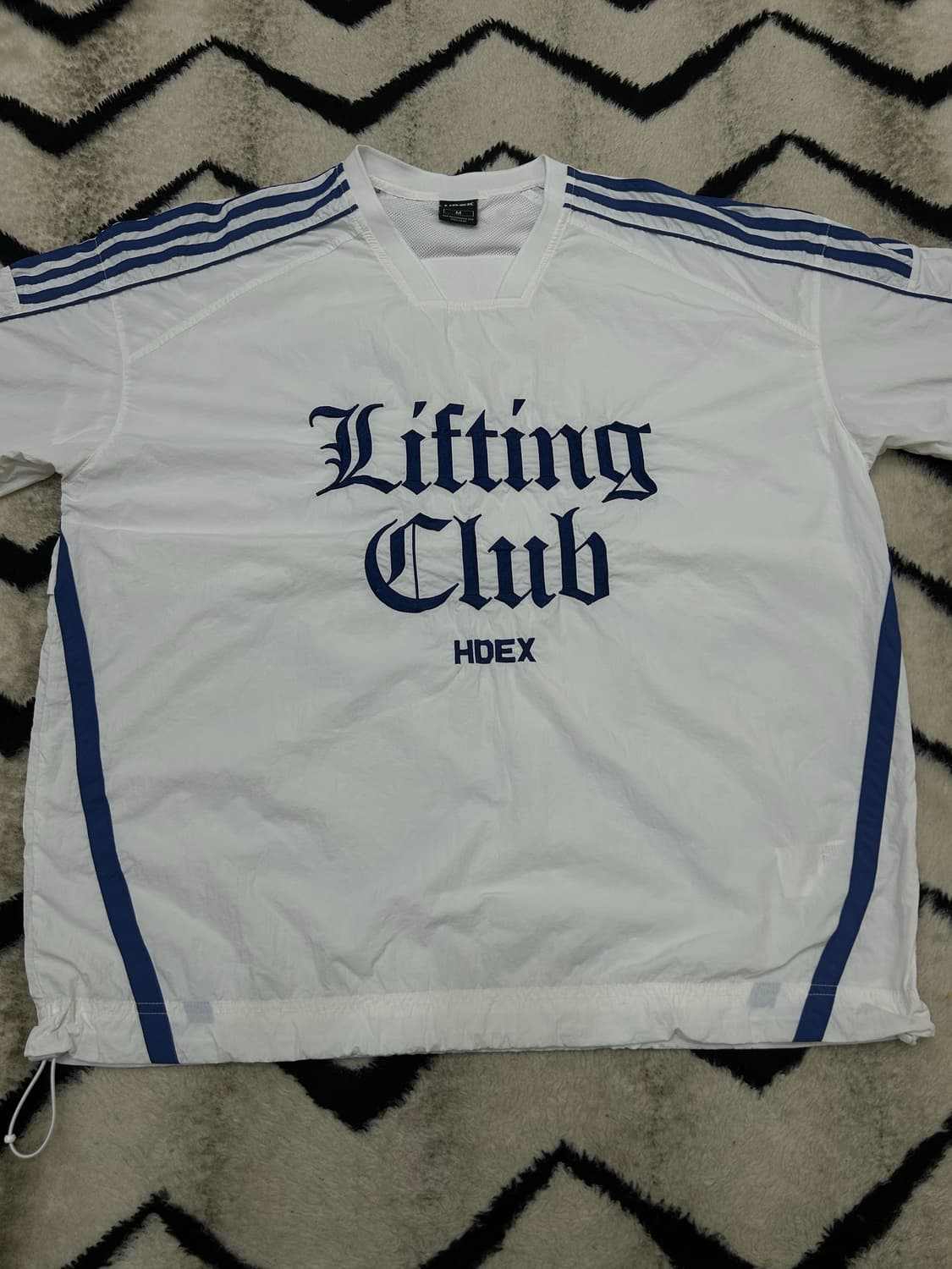 [100]HDEX 나일론 오버핏 자수 반팔/화이트 상품이미지4