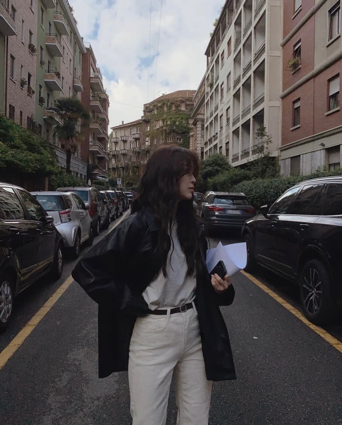 (새상품, 미착용) 슬로우앤드 베를린 비건 레더 트렌치코트 하프 블랙 봄 상품이미지6